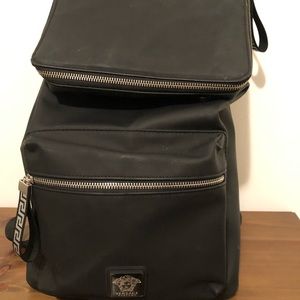 Versace Black Backpack